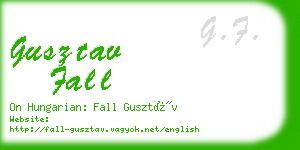 gusztav fall business card